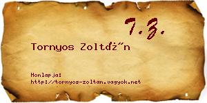 Tornyos Zoltán névjegykártya